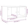 vidaXL TV-Schrank mit Glastüren Betongrau 68x37x42 cm