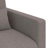 vidaXL Sofa 140cm 2 pcs Taupe Metall