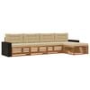 vidaXL Outdoor-Sofagarnitur 5 stk. Natur und Beige Polyester