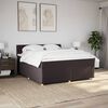 vidaXL Boxspringbett mit Matratze Dunkelbraun 180x200 cm Stoff