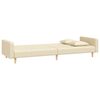vidaXL Schlafsofa 2-Sitzer mit 2 Kissen Creme Stoff