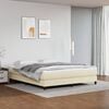 vidaXL Boxspringbett mit Matratze Creme 180x200 cm Kunstleder