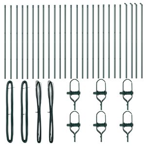 vidaXL Zaunpfosten 26 pcs Gr&uuml;n 3,2 x 3,2 x 190 cm