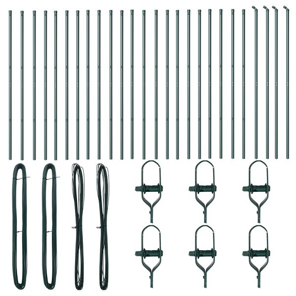 vidaXL Zaunpfosten 26 pcs Gr&uuml;n 3,2 x 3,2 x 190 cm