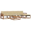 vidaXL Outdoor-Sofagarnitur mit Kissen 6 pcs Natur und Beige