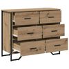 vidaXL Kommode mit Schubladen 2 pcs Artisan-Eiche 91 x 35,5 x 74,5 cm