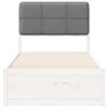 vidaXL Bettgestell mit gepolstertem Kopfteil Hellgrau 80 x 200 cm