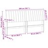 vidaXL Gepolstertes Kopfteil Dunkelgrau 200 cm Massives Kiefernholz