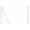 vidaXL Zaun mit Pfosten Silber 1,6 x 10 m Stahl