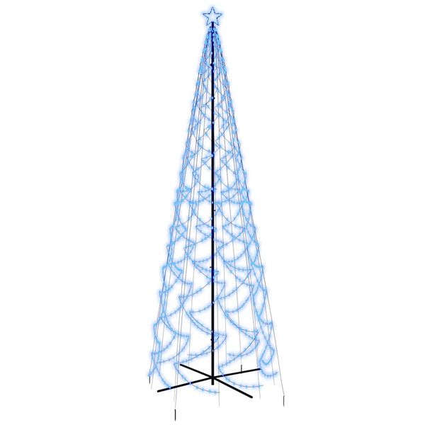 vidaXL LED-Weihnachtsbaum Kegelform Blau 1400 LEDs 160x500 cm