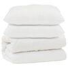 vidaXL Bettdecke mit Kissen 3 pcs Wei&szlig; Mikrofaser