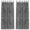 vidaXL Samtvorh&auml;nge 2 stk. Grau 260 x 140 cm Samt