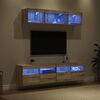 vidaXL TV Wand Einheiten mit LED 5 pcs Artisan-Eiche 80 x 30 x 40 cm