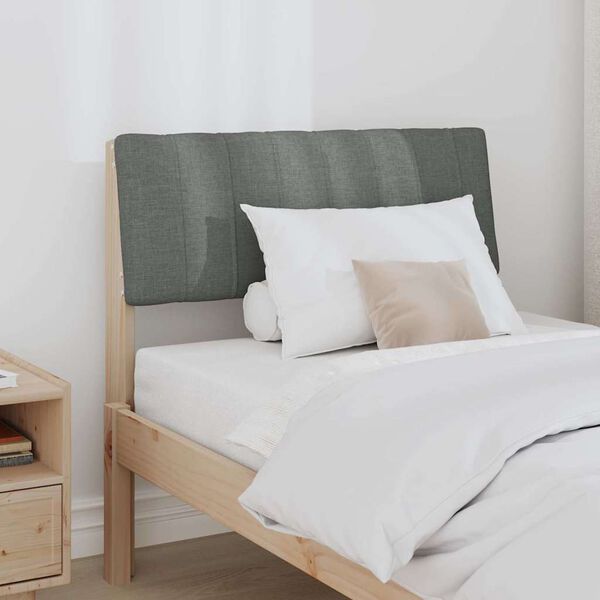 vidaXL Gepolstertes Kopfteil Dunkelgrau 75 cm Massives Kiefernholz