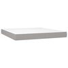 vidaXL Taschenfederkernmatratze Mittel Hellgrau 193x203x20 cm Stoff