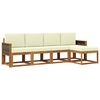 vidaXL Outdoor-Sofagarnitur 5 pcs Natur und Creme Polyester