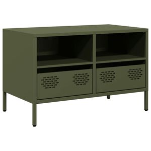vidaXL TV-Schrank Olivgr&uuml;n 68x39x43,5 cm Kaltgewalzter Stahl