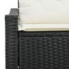 vidaXL Garten-Sofa mit Kissen 123 x 62 x 69 cm Poly-Rattan