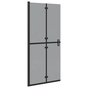 vidaXL Walk-In Duschwand Schwarz 90 x 6,5 x 190 cm