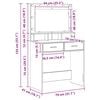 vidaXL Schminktisch Braun Eichen-Optik 79 x 41 x 135 cm Holzwerkstoff