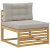 vidaXL Outdoor Mittelsofa Massivholz Akazie Wei&szlig;