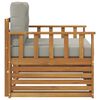 vidaXL Outdoor-Sofagarnitur Massives Akazienholz und Polyester Natur