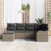vidaXL Gartensofa-set 6 pcs Grau Poly-Rattan