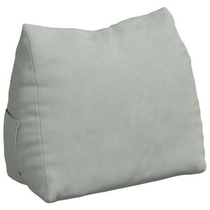vidaXL R&uuml;ckenkissen Hellgrau 45 x 20 x 35 cm Cordstoff