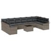vidaXL Gartensofa-set mit Speicher 11 pcs Schwarz Poly-Rattan