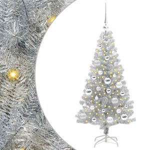 vidaXL Weihnachtsbaum Silber 120 cm PET