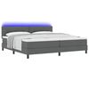 vidaXL Boxspringbett mit Matratze Dunkelgrau 200 x 200 cm Stoff