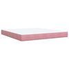 vidaXL Boxspringbett mit Matratze Rosa 180x200 cm Samt
