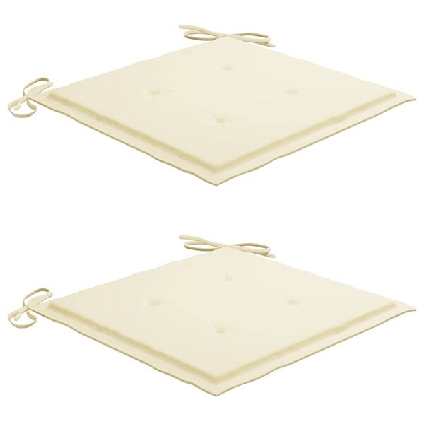 vidaXL Klappbare Gartenst&uuml;hle 2 Stk. mit Sitzkissen Massivholz Akazie