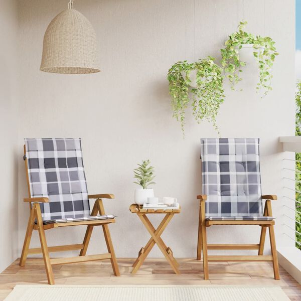 vidaXL Gartenst&uuml;hle mit Kissen 2 Stk. Massivholz Teak