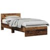 vidaXL Bettgestell mit Kopfteil Altholz 90 x 190 cm Holzwerkstoff