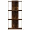 vidaXL B&uuml;cherregal 3 B&ouml;den R&auml;uchereiche 60x30x120 cm Holzwerkstoff