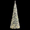vidaXL Pop-Up-Weihnachtsbaum K&uuml;nstlich Beschneit 50 LEDs 120 cm
