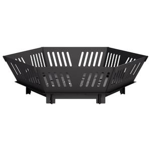 vidaXL Feuerstelle Schwarz 60 x 60 x 18 cm Stahl