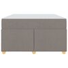 vidaXL Bettrahmen mit Matratze Taupe 120 x 200 cm Stoff