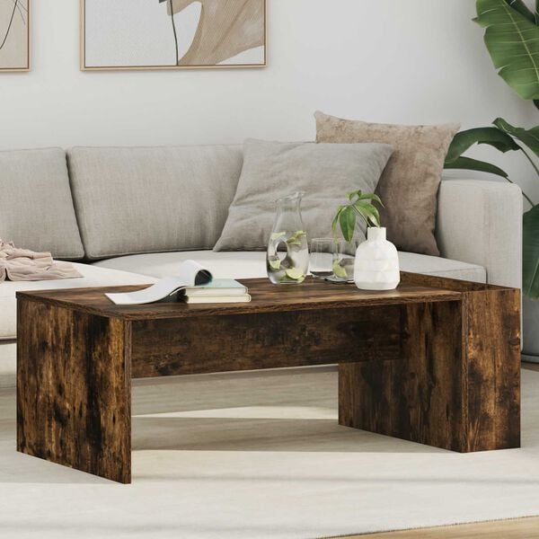 vidaXL Couchtisch Ger&auml;ucherte Eiche 95 x 50 x 34 cm Holzwerkstoff