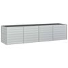 vidaXL Garten-Hochbeet 320x80x77 cm Verzinkter Stahl Silber