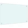 vidaXL K&uuml;chenr&uuml;ckwand Milchwei&szlig; 80x50 cm Hartglas