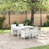 vidaXL Garten Essgruppe 5 pcs Weiß Polt Rattan