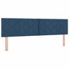 vidaXL Boxspringbett mit Matratze mit Kopfteil Blau 180 x 200 cm Stoff