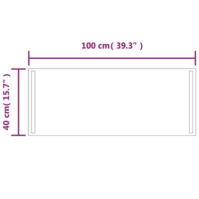 vidaXL LED-Badspiegel 100x40 cm