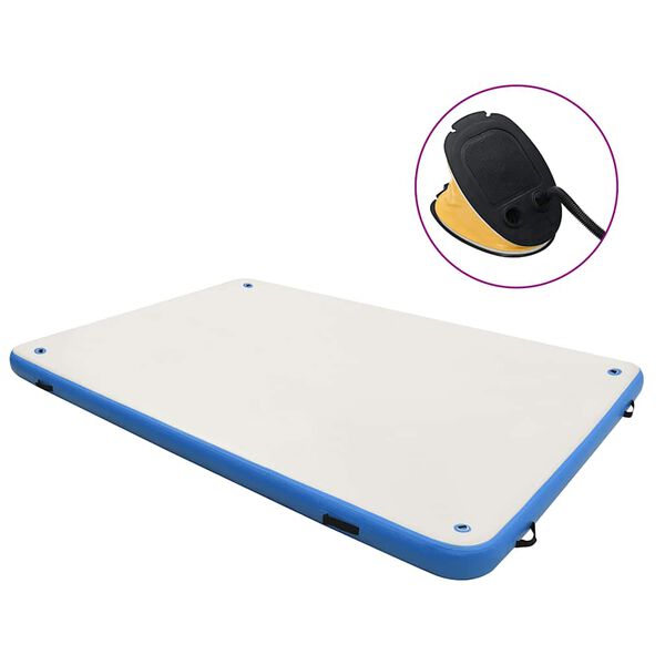vidaXL Aufblasbare Schwimmmatte Blau und Wei&szlig; 300x150x15 cm