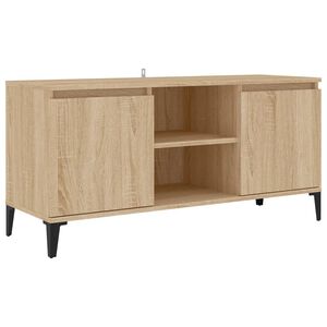 vidaXL TV-Schrank mit Metallbeinen Sonoma-Eiche 103,5x35x50 cm
