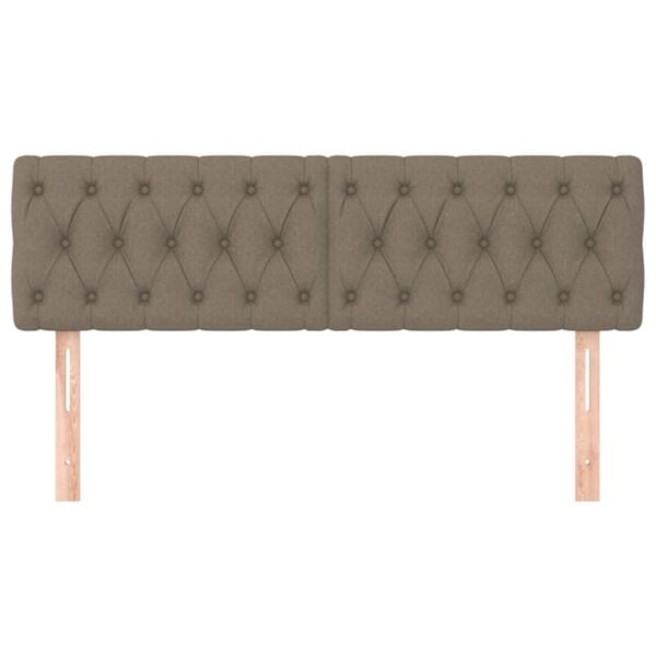 vidaXL Kopfteile Taupe 160x7x78/88 cm Stoff