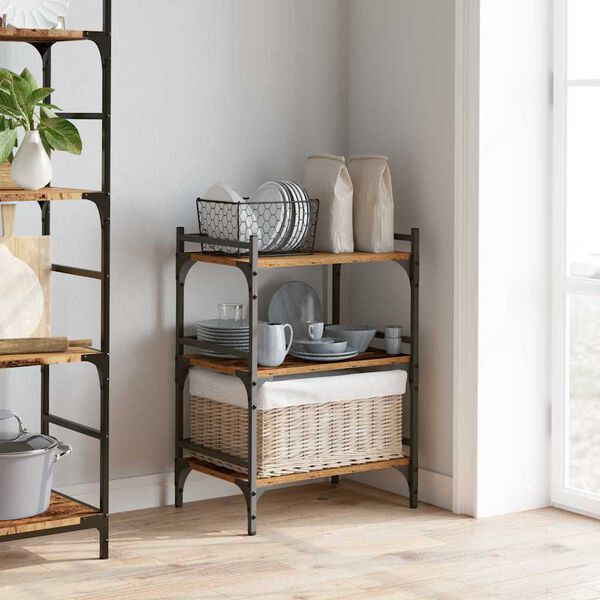 vidaXL K&uuml;chentrolley Altholz 50 x 35 x 75,5 cm Holzwerkstoff