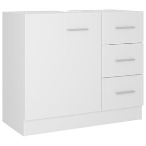 vidaXL Waschbeckenunterschrank Wei&szlig; 63x30x54 cm Holzwerkstoff